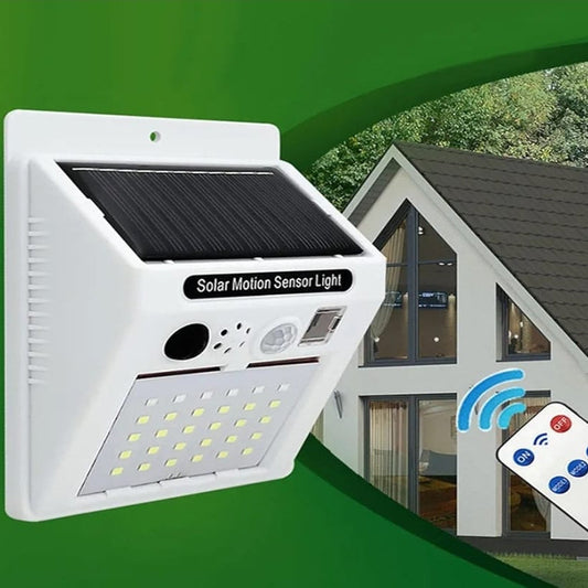 Solar Security Alarm Lamp with Motion Detector & Remote Control